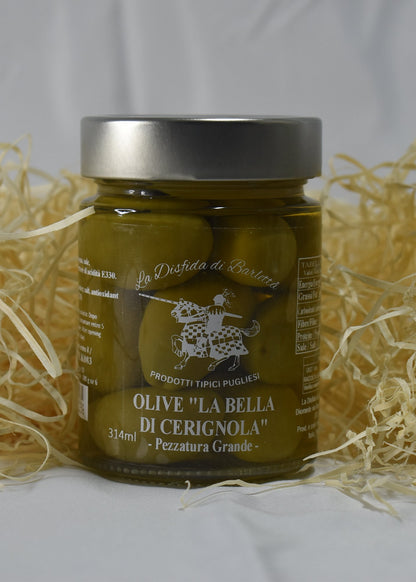 OLIVE DA TAVOLA "BELLA DI CERIGNOLA" (PEZZ. GRANDE) IN SALAMOIA