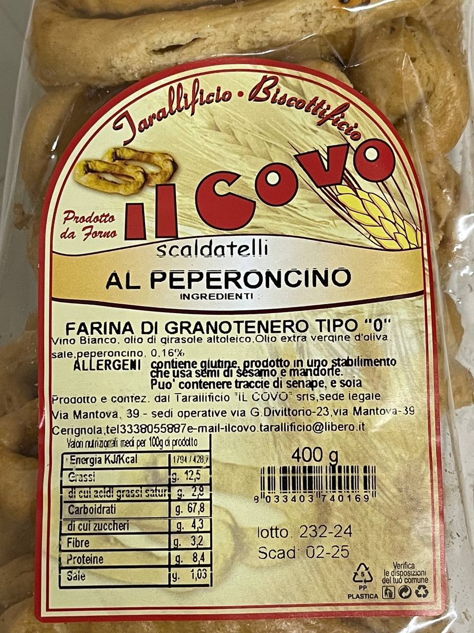 SCALDATELLI AL PEPERONCINO
